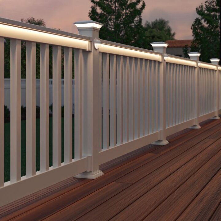 Increase outdoor ambiance by lighting your railing