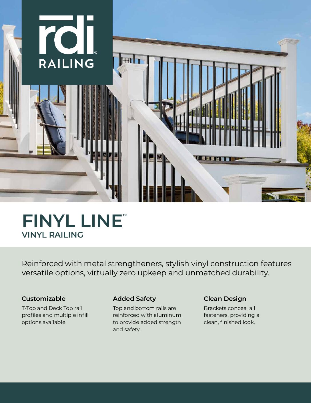 RDI Finyl Line Vinyl Railing sell sheet