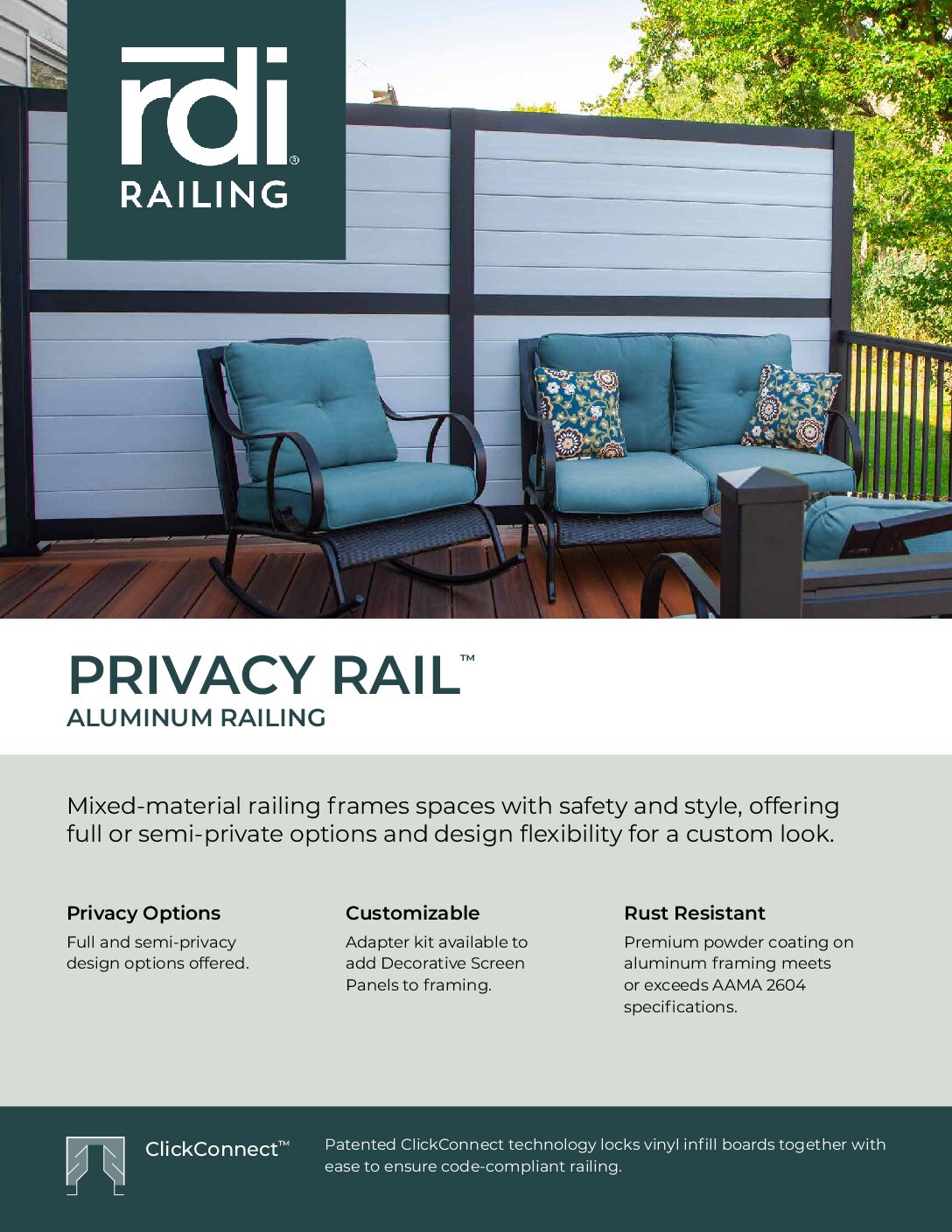 RDI Privacy Rail sell sheet