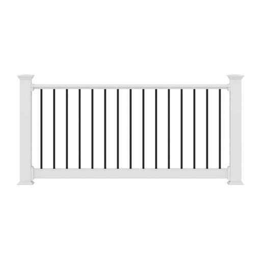 Endurance® Original Rail™ with Black Round Aluminum Balusters