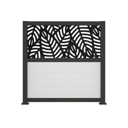 Privacy Rail™ Full Privacy Panel with Decorative Screen Panel Top