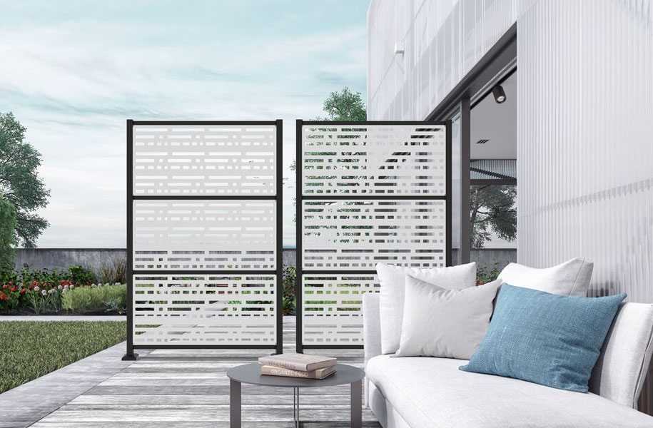 Frame Kit with Morse Decorative Screen Panels in White