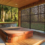 Frame Kit with Sprig Decorative Screen Panels in Umber